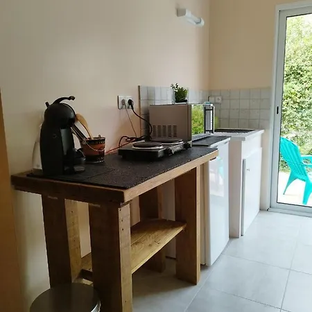 F2 Privatif Avec Et Salle De Bain Privées Et Séparées Chez L Habitant Nous Aimons L Appeler Le Studio, Mais Il S Agit D' Un Petit F2 Avec Séparée Ainsi Que La Salle De Bain Et Les Toilettes, Il Y A Une Petite Terrasse Privée Maison d'hôtes *
